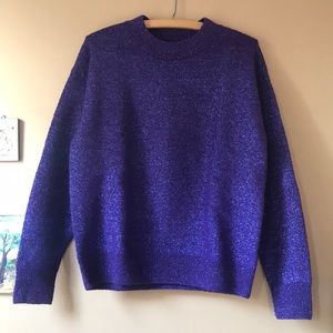 & Other Stories Purple Metallic Sweater